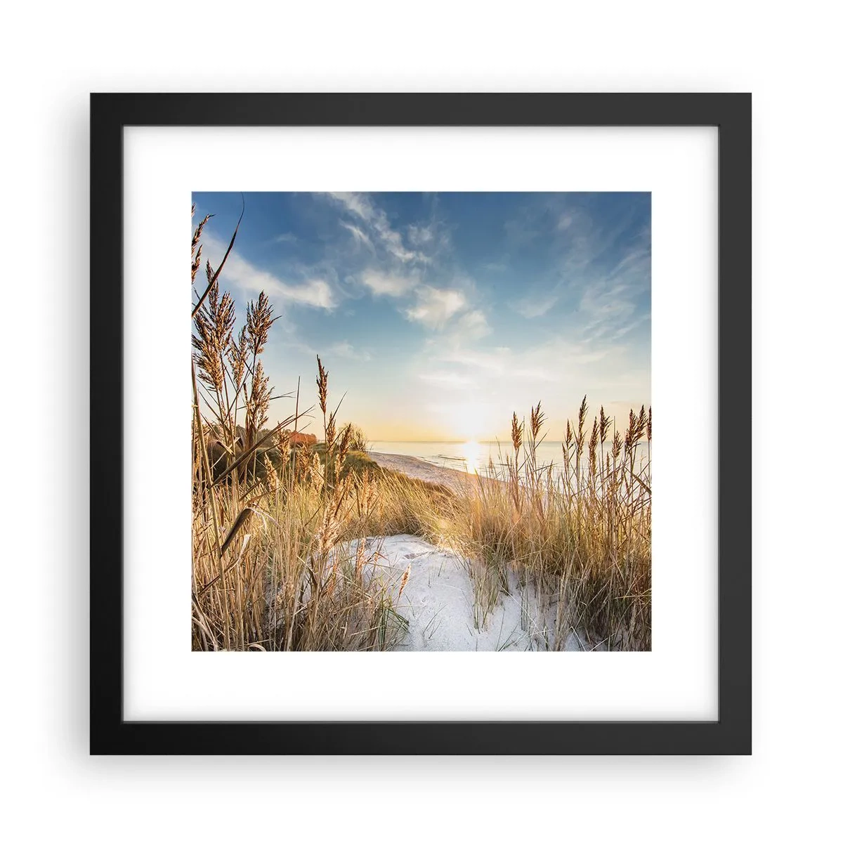 Poster in einem schwarzem Rahmen - Nordstrand - 30x30 cm