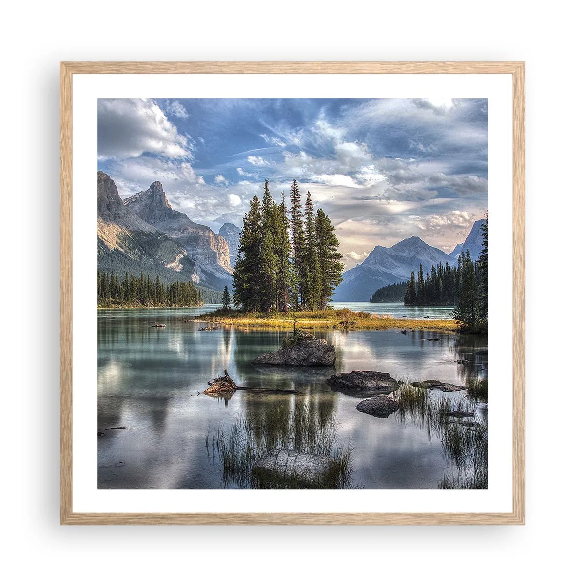 Poster in einem Rahmen aus heller Eiche - An dem tollen und sauberen Wasser ... - 60x60 cm