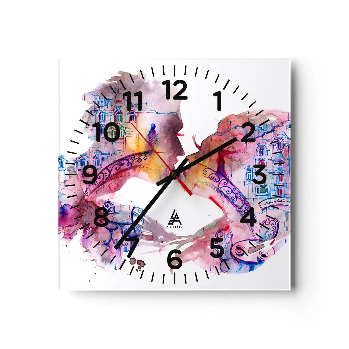Wanduhr - Glasuhr - Die geheime Seufzerbrücke - 30x30 cm