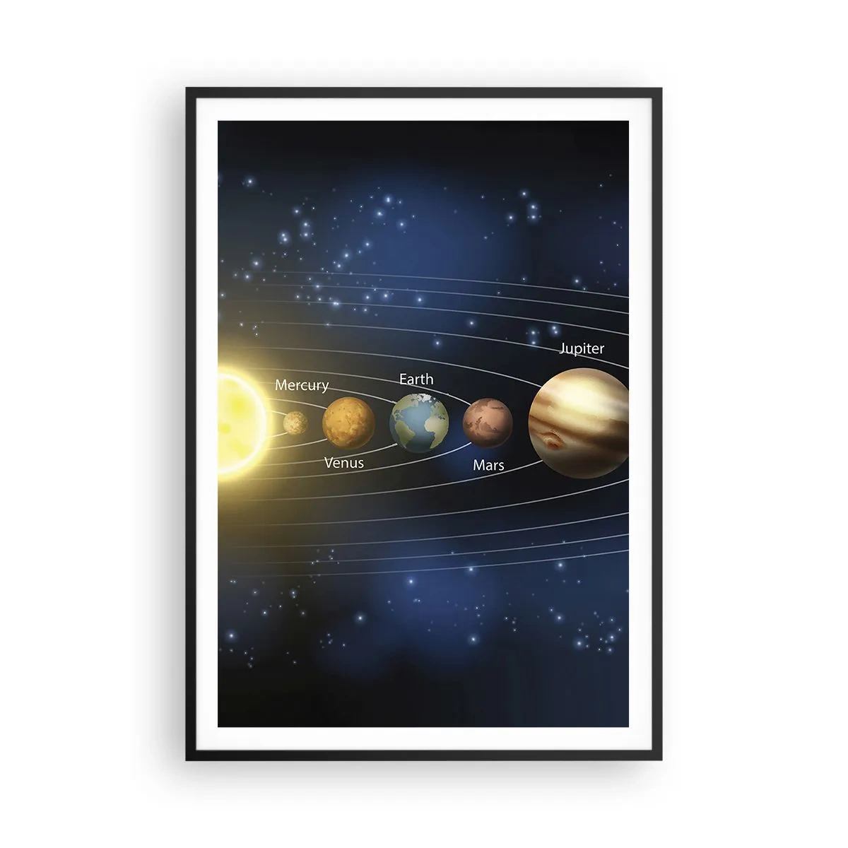 Poster in einem schwarzem Rahmen - Einer von zehn - 70x100 cm