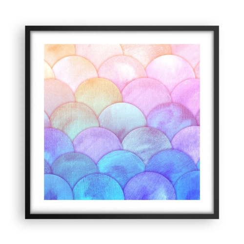 Poster in einem schwarzem Rahmen - Perlenschuppe - 50x50 cm