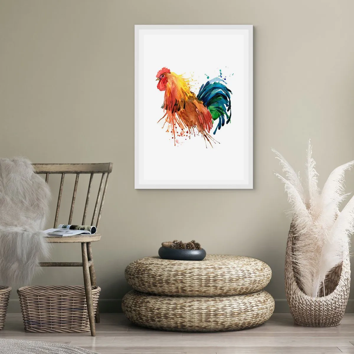 Poster in einem weißen Rahmen - Königliches Gewand, königlicher Stolz - 30x40 cm