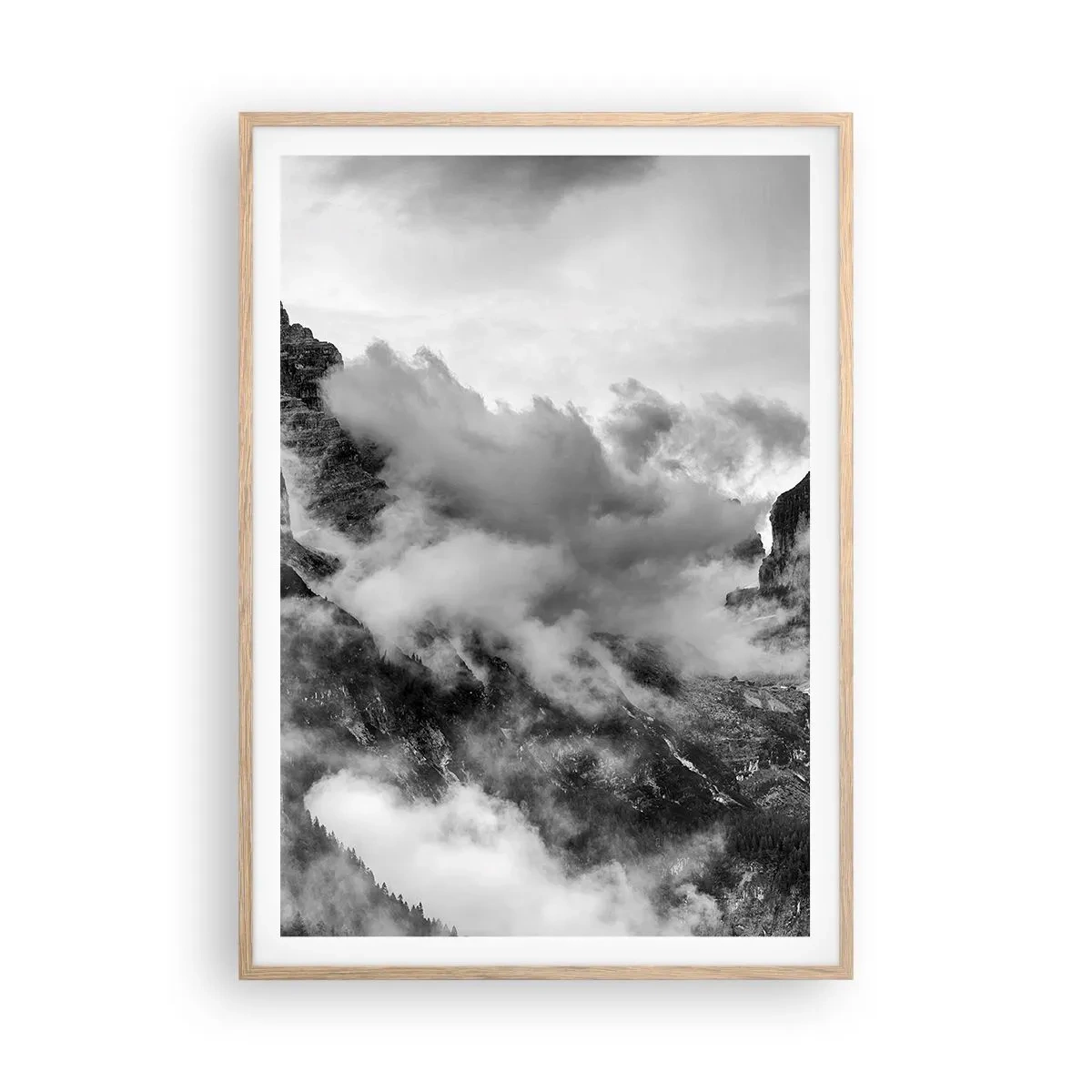 Poster in einem Rahmen aus heller Eiche - Schön und grausam - 70x100 cm