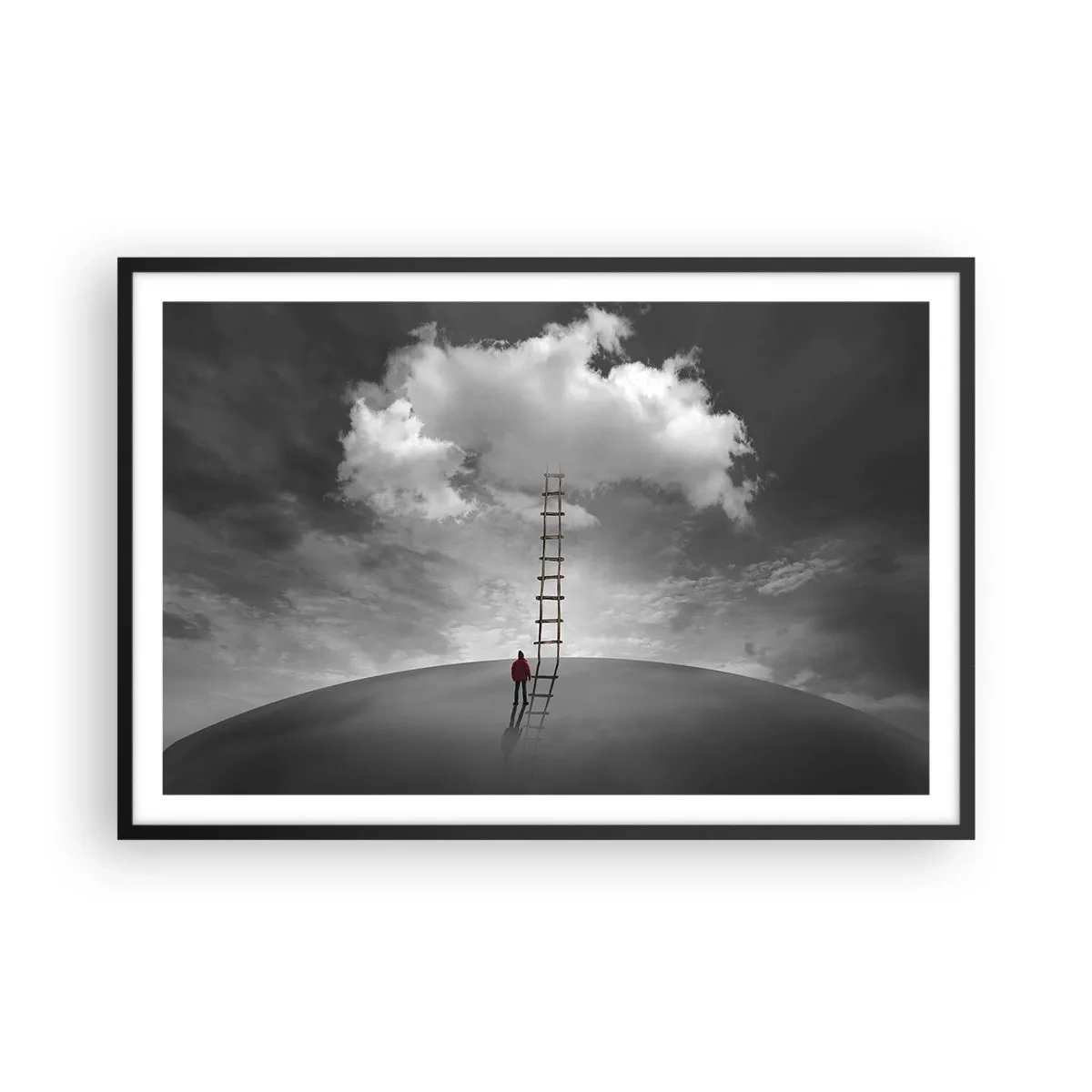 Poster in einem schwarzem Rahmen - Alles ist möglich - 91x61 cm