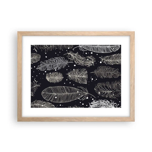Poster in einem Rahmen aus heller Eiche - Gefiederte Spitze - 40x30 cm