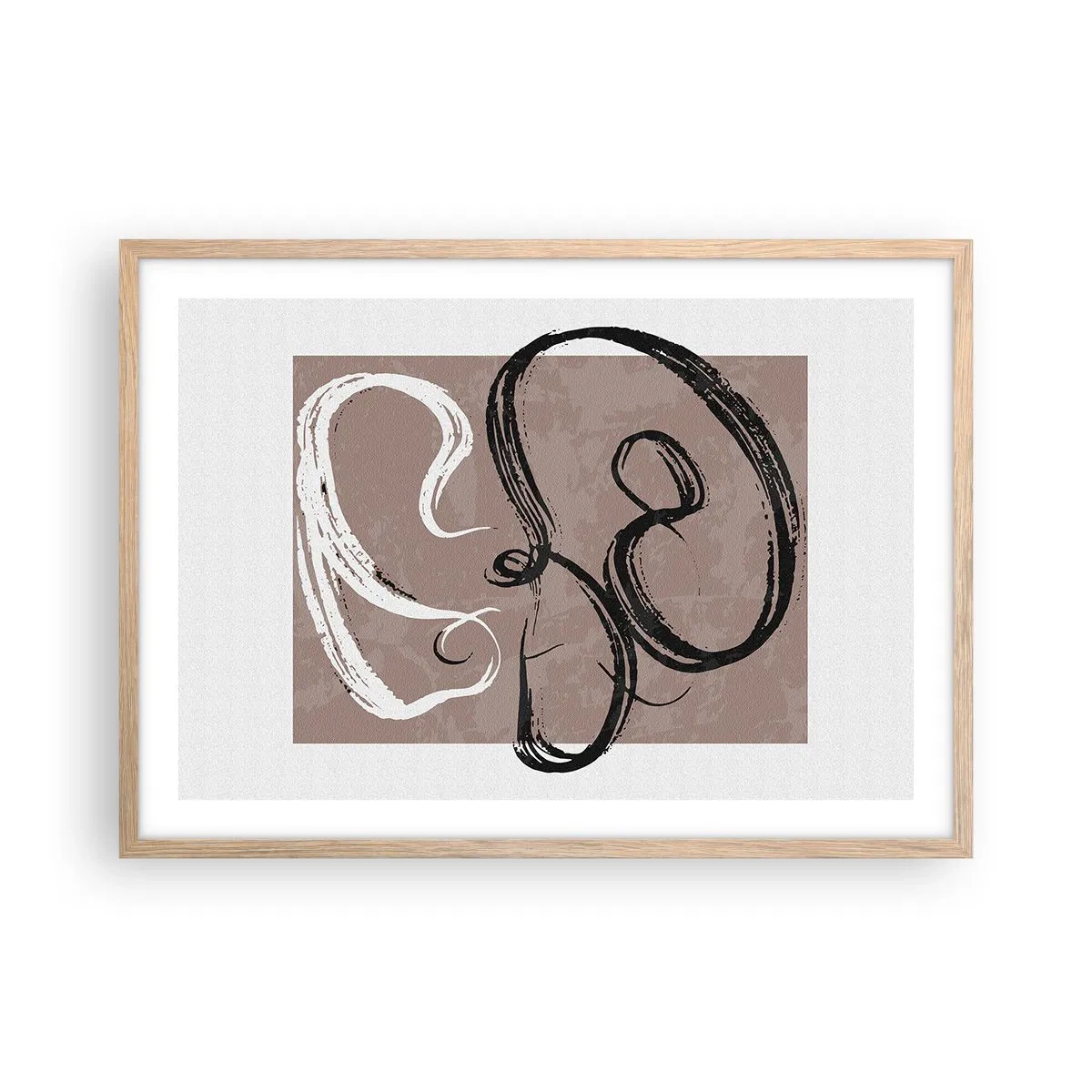 Poster in einem Rahmen aus heller Eiche - Komposition – die Suche nach Fülle - 70x50 cm