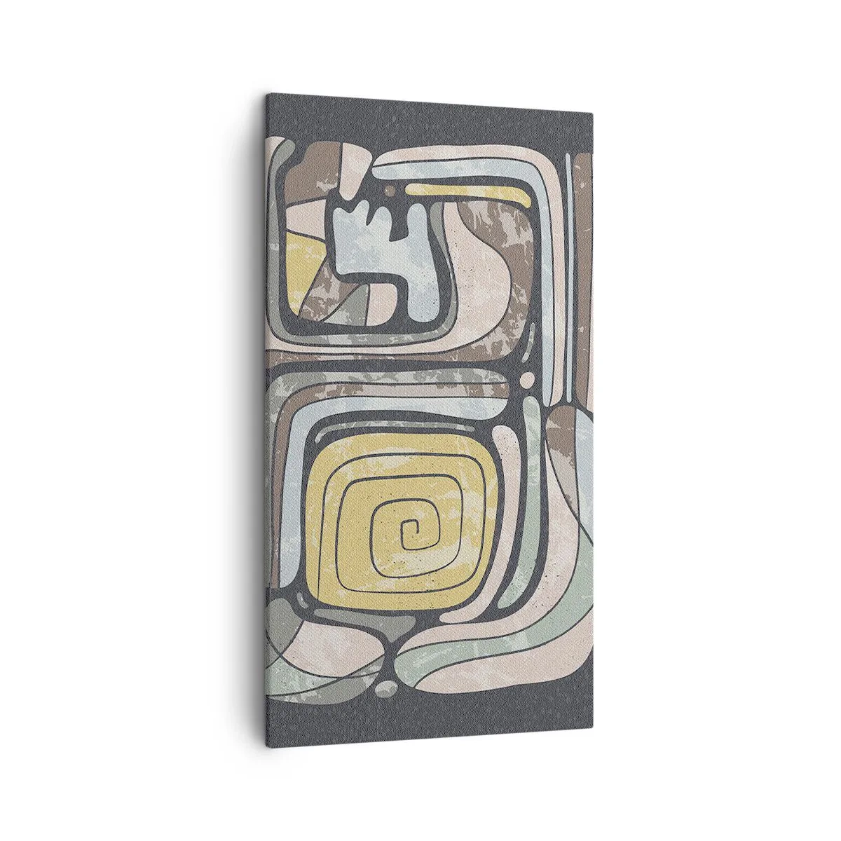 Bild auf Leinwand - Leinwandbild - Abstraktion im präkolumbianischen Geist - 45x80 cm