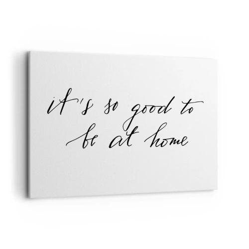 Bild auf Leinwand - Leinwandbild - Kalligrafischer Schriftzug auf weißem Hintergrund - 120x80cm - Die ganze Wahrheit - Moderne Wanddekoration für Wohnzimmer und Schlafzimmer ARTTOR