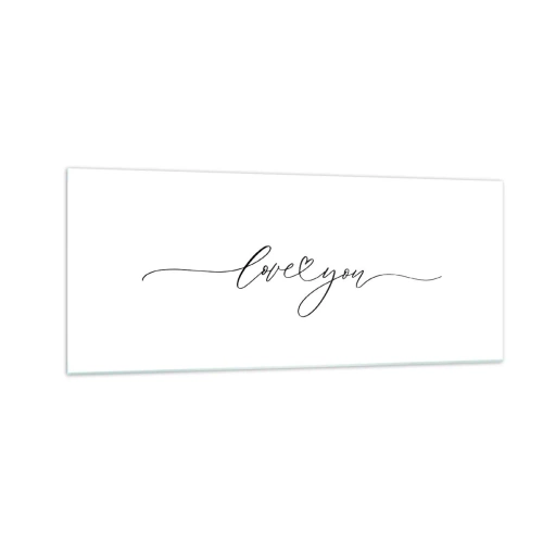 Glasbild - Bild auf glas - Schwarz auf weiß - 100x40 cm