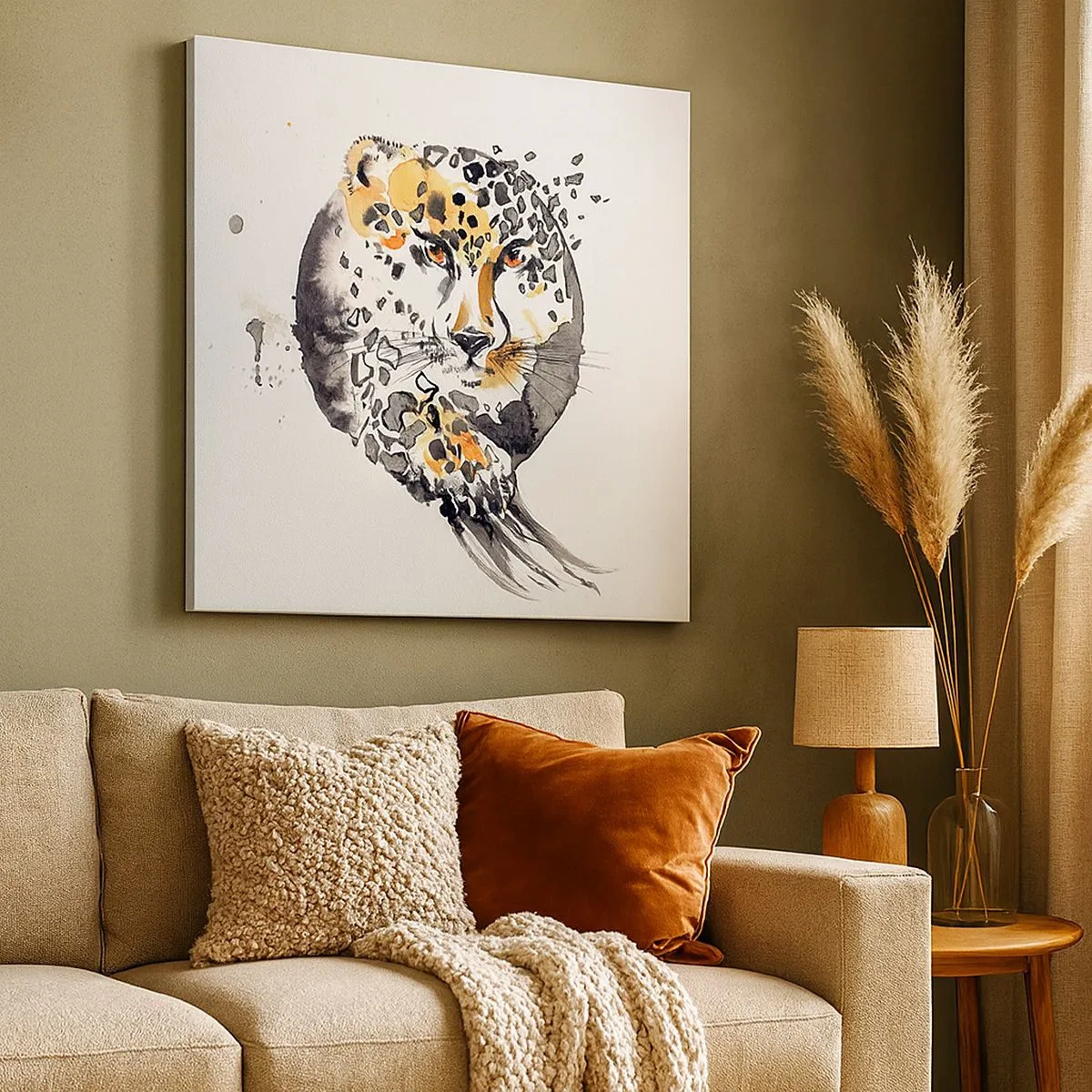 Bild auf Leinwand - Leinwandbild - Raubtierschönheit - 30x30 cm