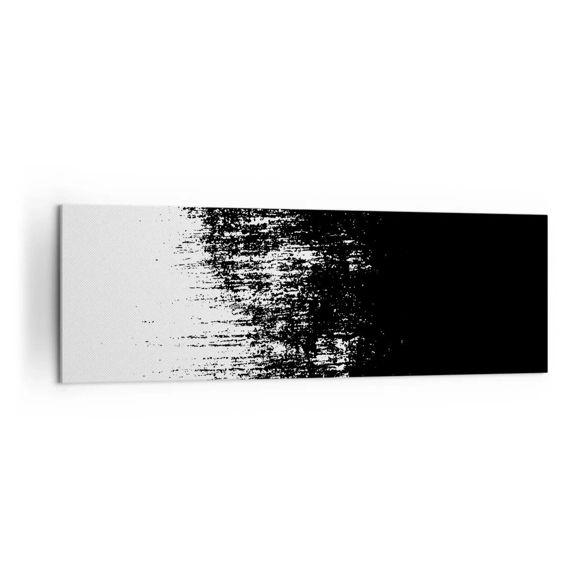 Bild auf Leinwand - Leinwandbild - Minimalistische Abstraktion in Schwarzweiß - 160x50cm - Und der Gewinner ist ... - Moderne Wanddekoration für Wohnzimmer und Schlafzimmer ARTTOR