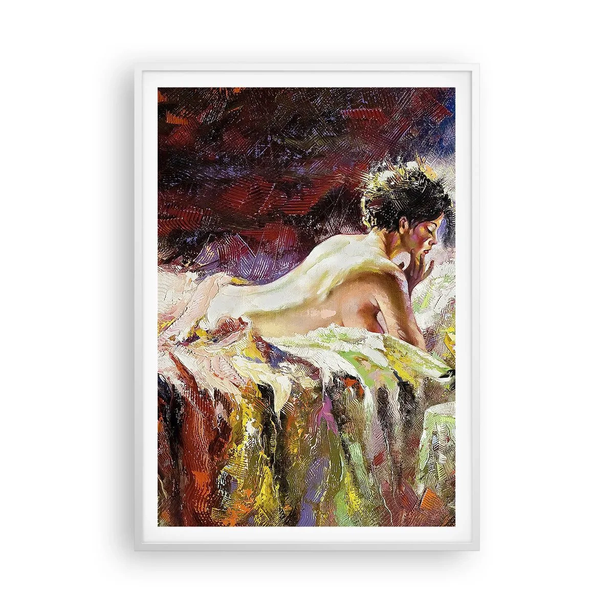 Poster in einem weißen Rahmen - Venus in Gedanken - 70x100 cm