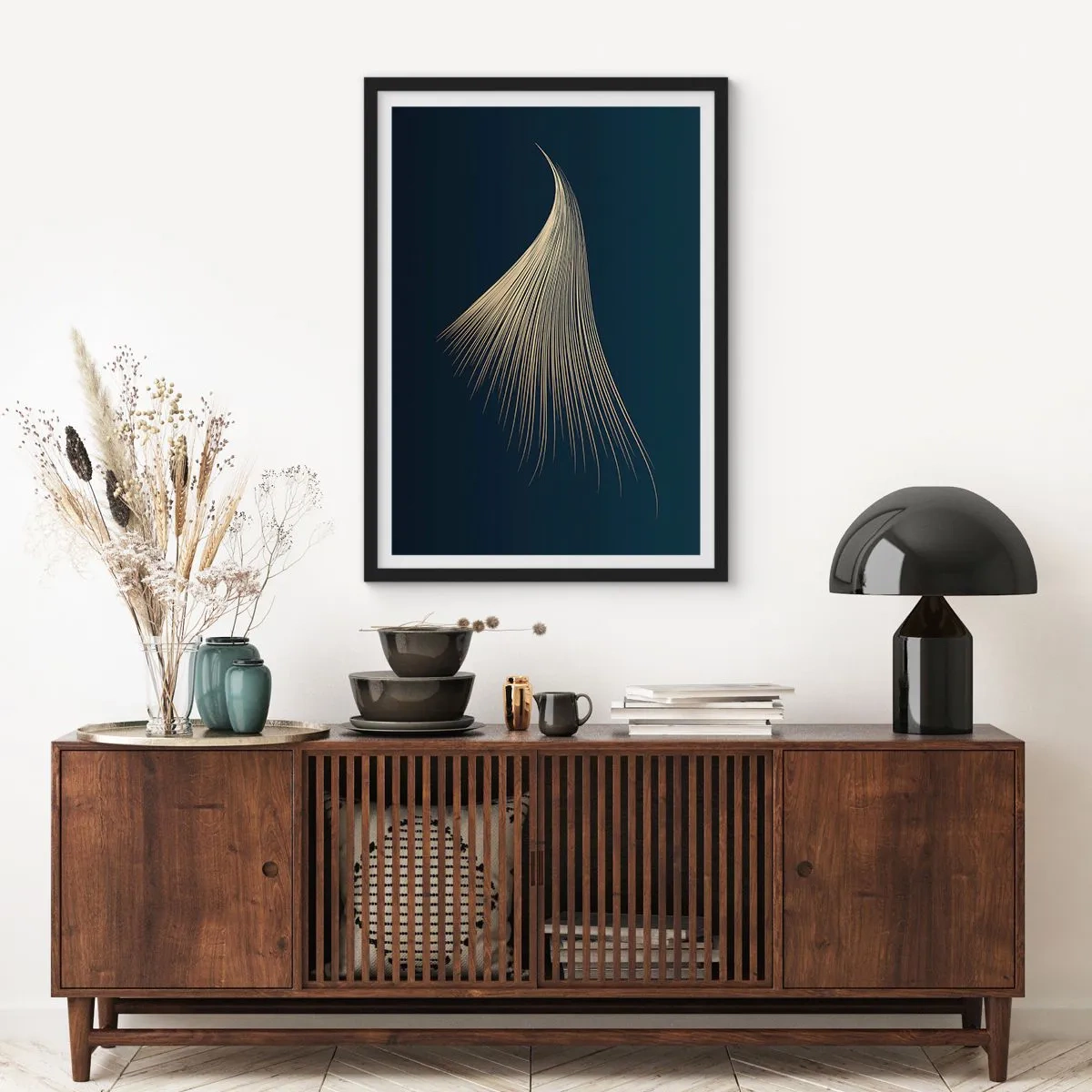 Poster in einem schwarzem Rahmen - Wie das Haar eines Engels - 30x40 cm