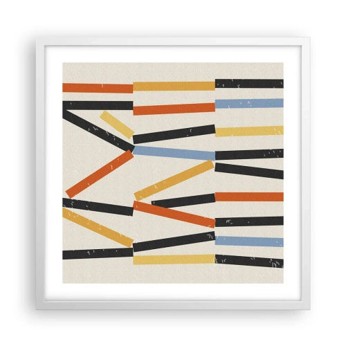 Poster in einem weißen Rahmen - Komposition auf der Ebene - 50x50 cm