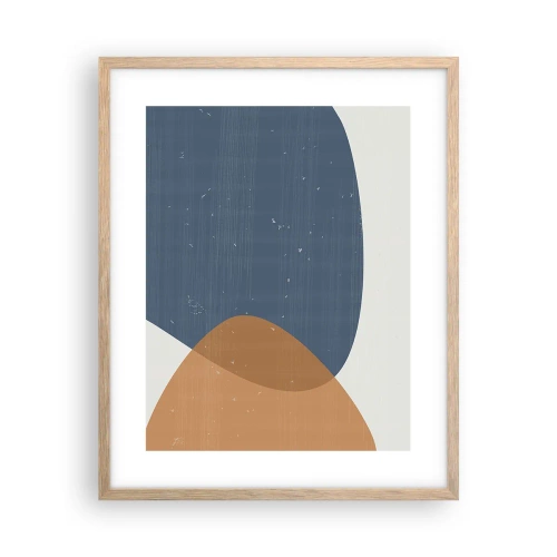 Poster in einem Rahmen aus heller Eiche - Ovale und Einflüsse - 40x50 cm