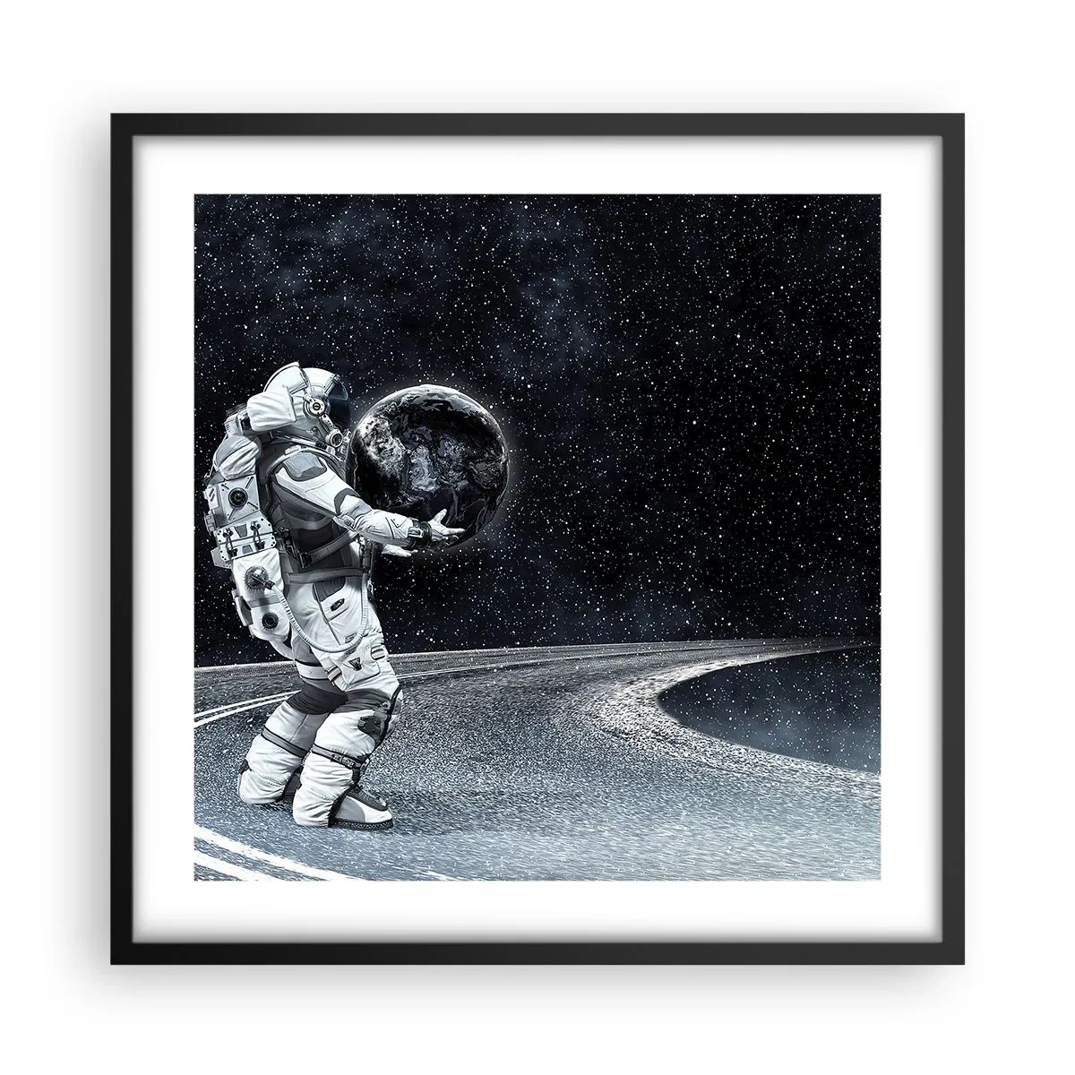Poster in einem schwarzem Rahmen - Auf der Milchstraße - 50x50 cm