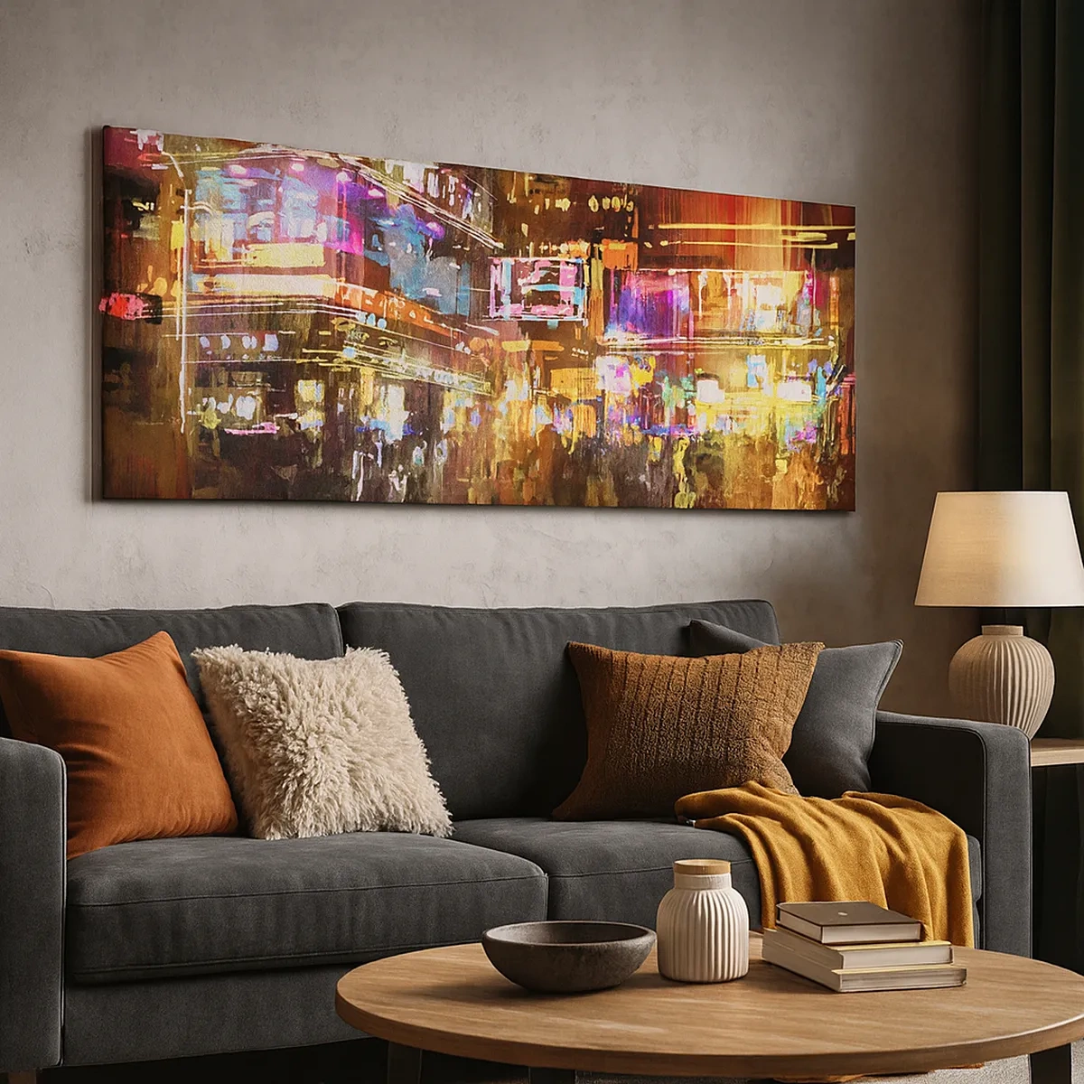 Bild auf Leinwand - Leinwandbild - In einem Lichtermeer - 30x30 cm