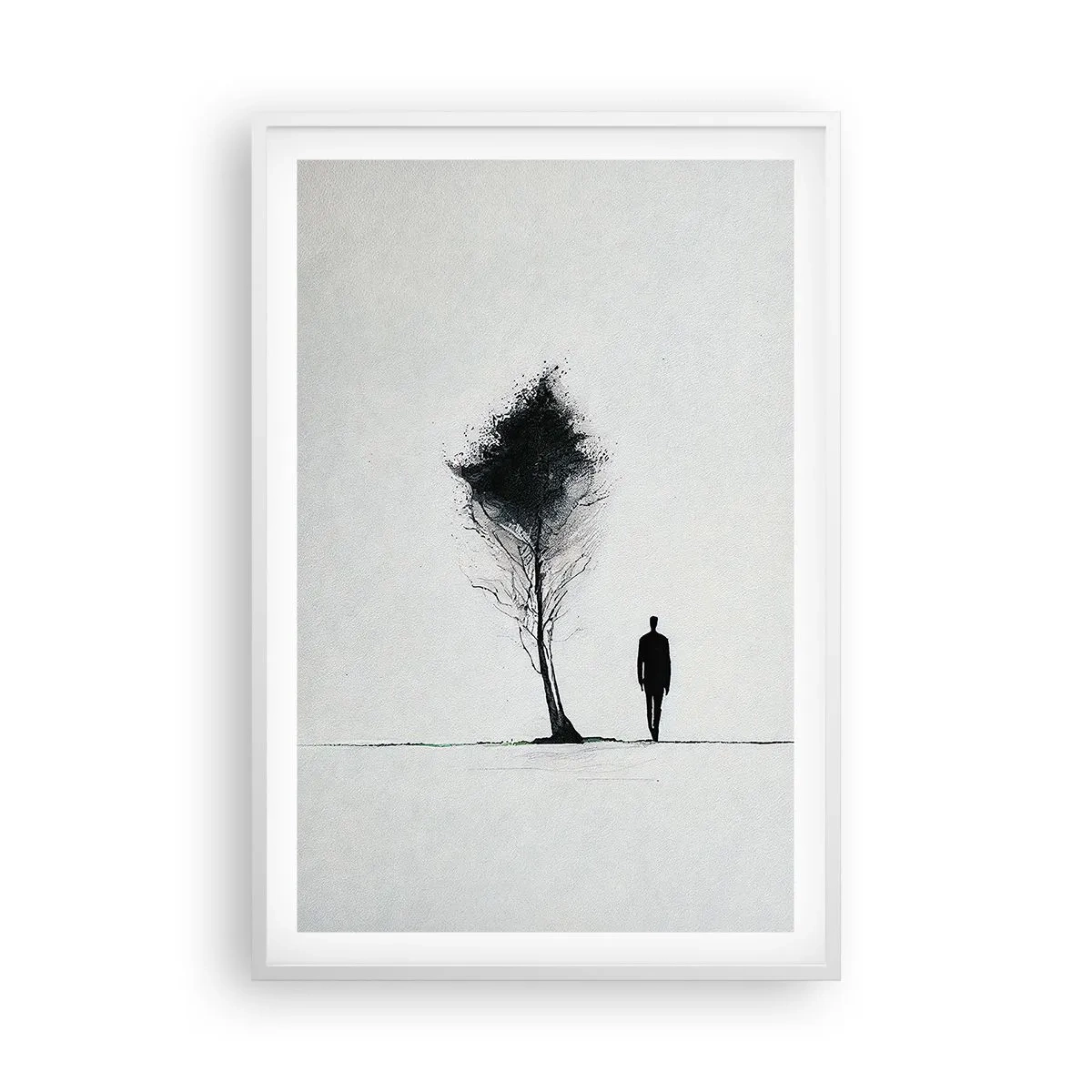 Poster in einem weißen Rahmen - Wir wandern alle - 61x91 cm