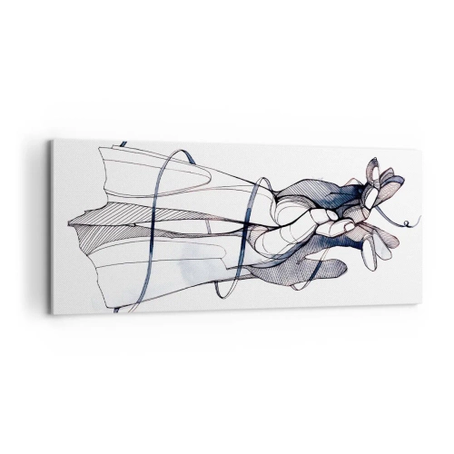Bild auf Leinwand - Leinwandbild - Touch-Studie - 100x40 cm