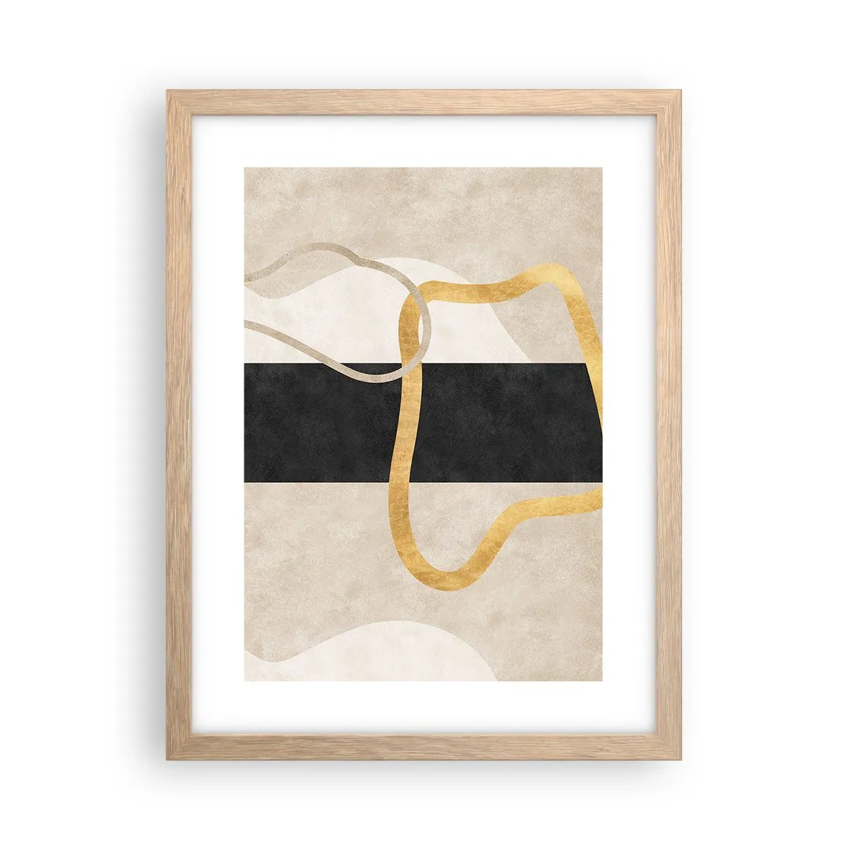 Poster in einem Rahmen aus heller Eiche - Schleifenformen - 30x40 cm