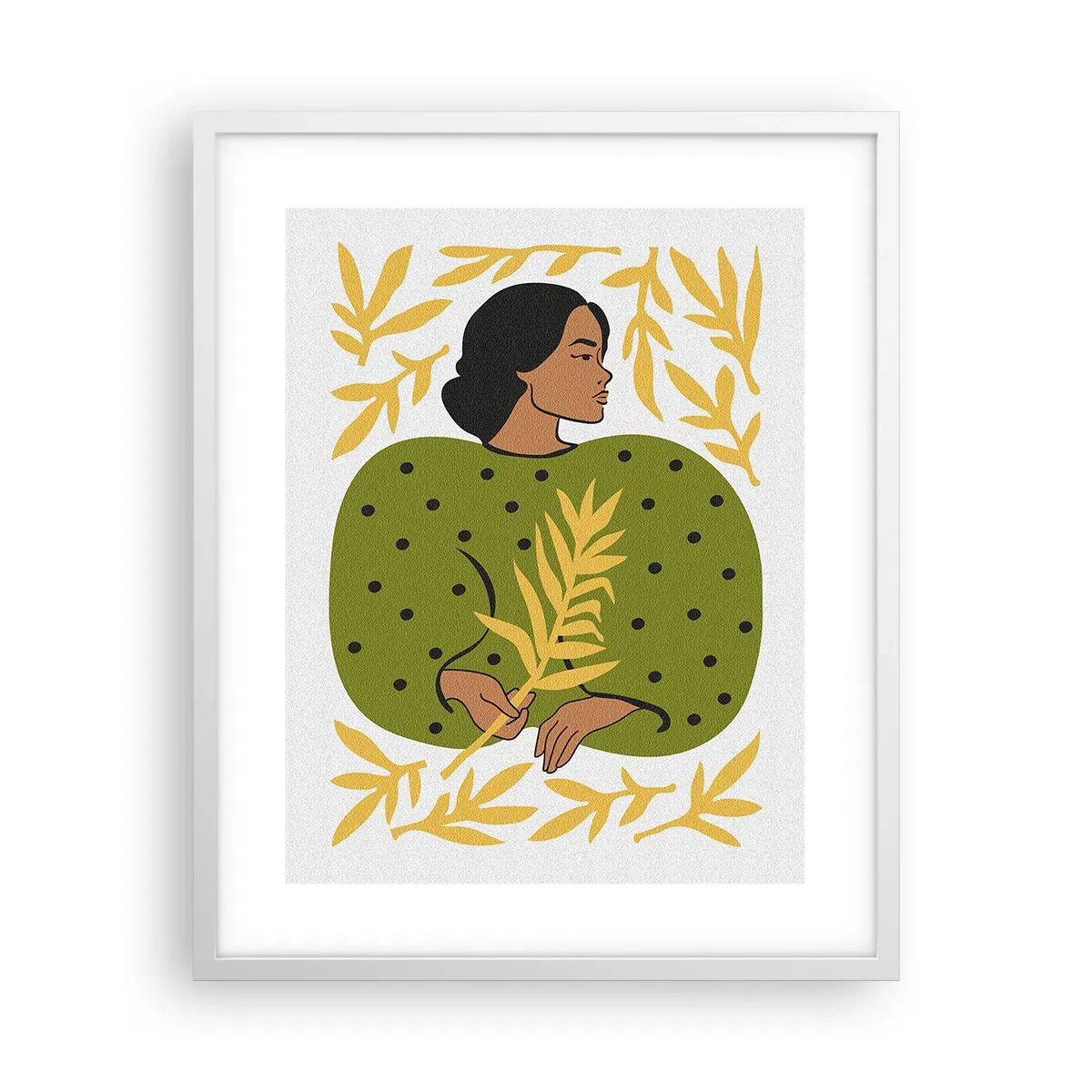 Poster in einem weißen Rahmen - Hawaiianisches Mädchen - 40x50 cm