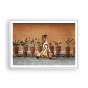 Poster in einem weißen Rahmen - Hippie-Stil - 100x70 cm