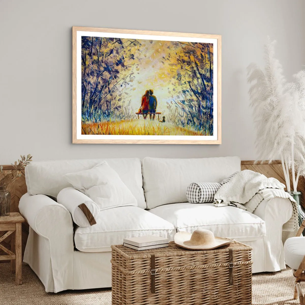 Poster in einem Rahmen aus heller Eiche - Magischer Augenblick - 100x70 cm