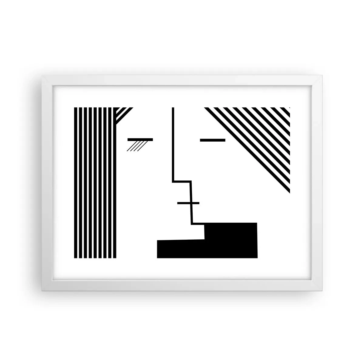 Poster in einem weißen Rahmen - Einfach ein Kuss - 40x30 cm