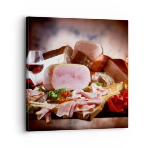 Bild auf Leinwand - Leinwandbild - Ein kulinarischer Traum mit einer Karaffe - 30x30 cm