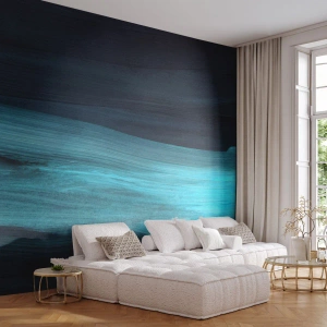 Fototapete Premium Sand - Gehen Sie mit dem Strom - Dunkel, Stück, Abstraktion - 350x256 cm