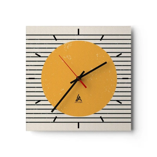 Wanduhr - Glasuhr - Die Kraft der Einfachheit - 40x40 cm