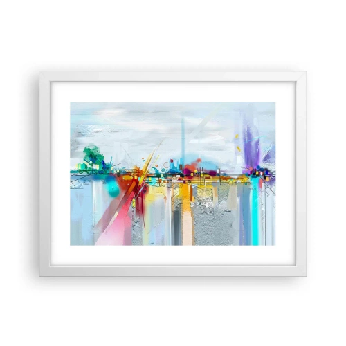 Poster in einem weißen Rahmen - Freudenbrücke über den Fluss des Lebens - 40x30 cm