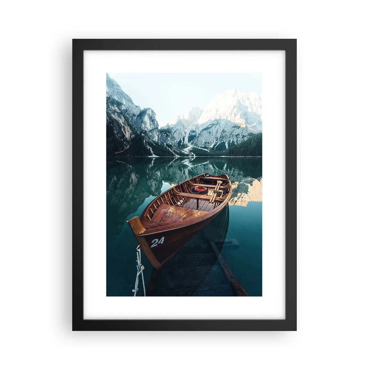 Poster in einem schwarzem Rahmen - Wie auf Glas gemalt - 30x40 cm