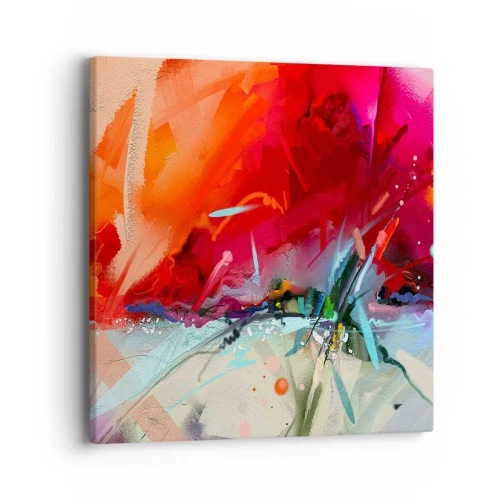 Bild auf Leinwand - Leinwandbild - Eine Explosion von Lichtern und Farben - 40x40 cm