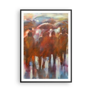 Poster in einem schwarzem Rahmen - Auch bei Regen und Nebel - 70x100 cm