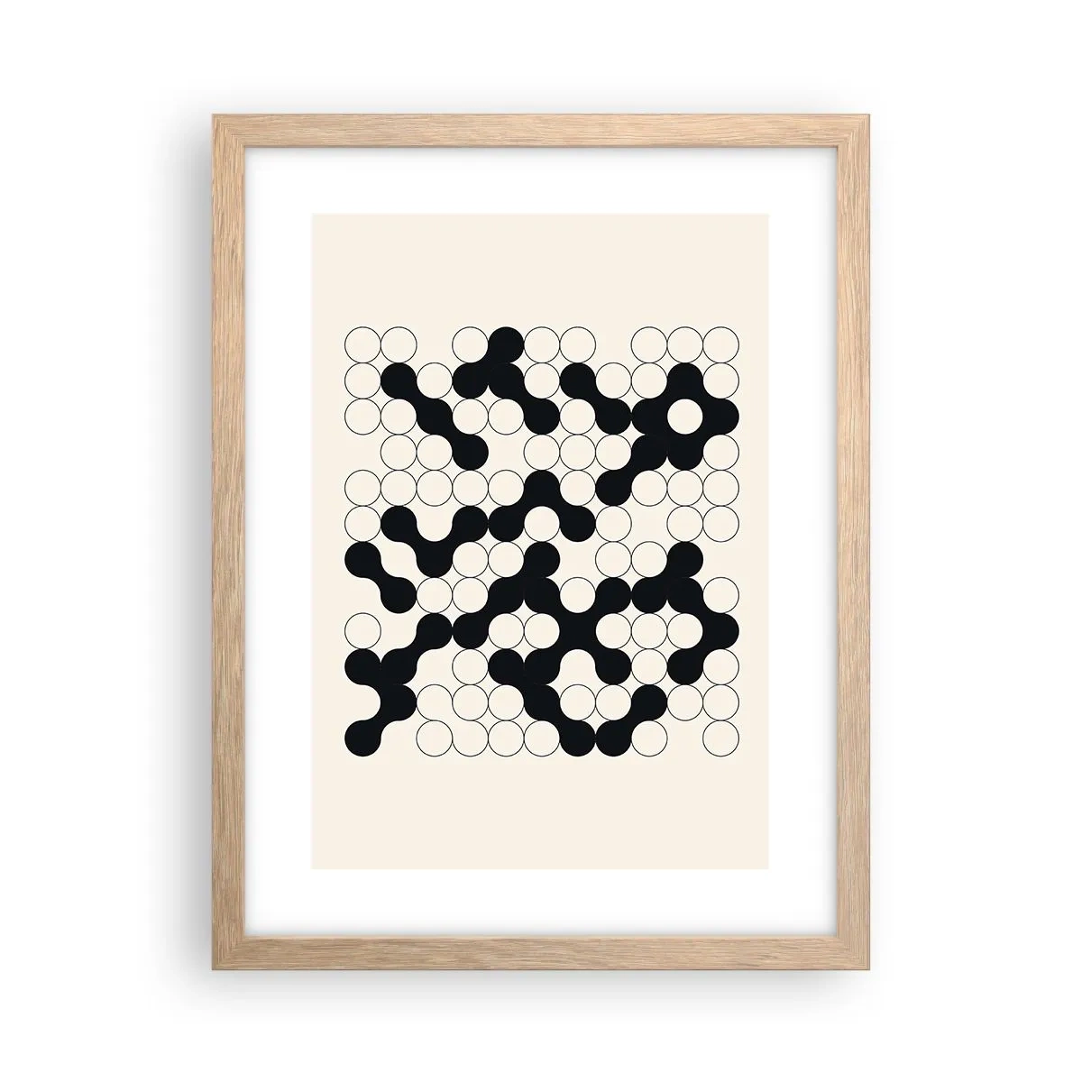 Poster in einem Rahmen aus heller Eiche - Chinesisches Spiel – Variation - 30x40 cm