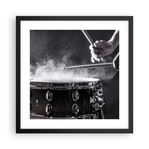 Poster in einem schwarzem Rahmen - Der Puls der Musik - 40x40 cm