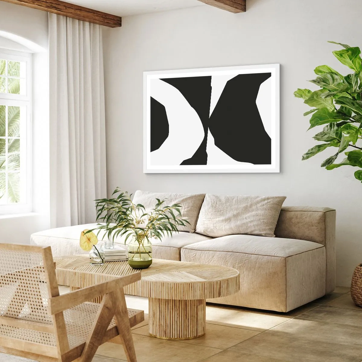 Poster in einem weißen Rahmen - Positiv negativ - 50x40 cm