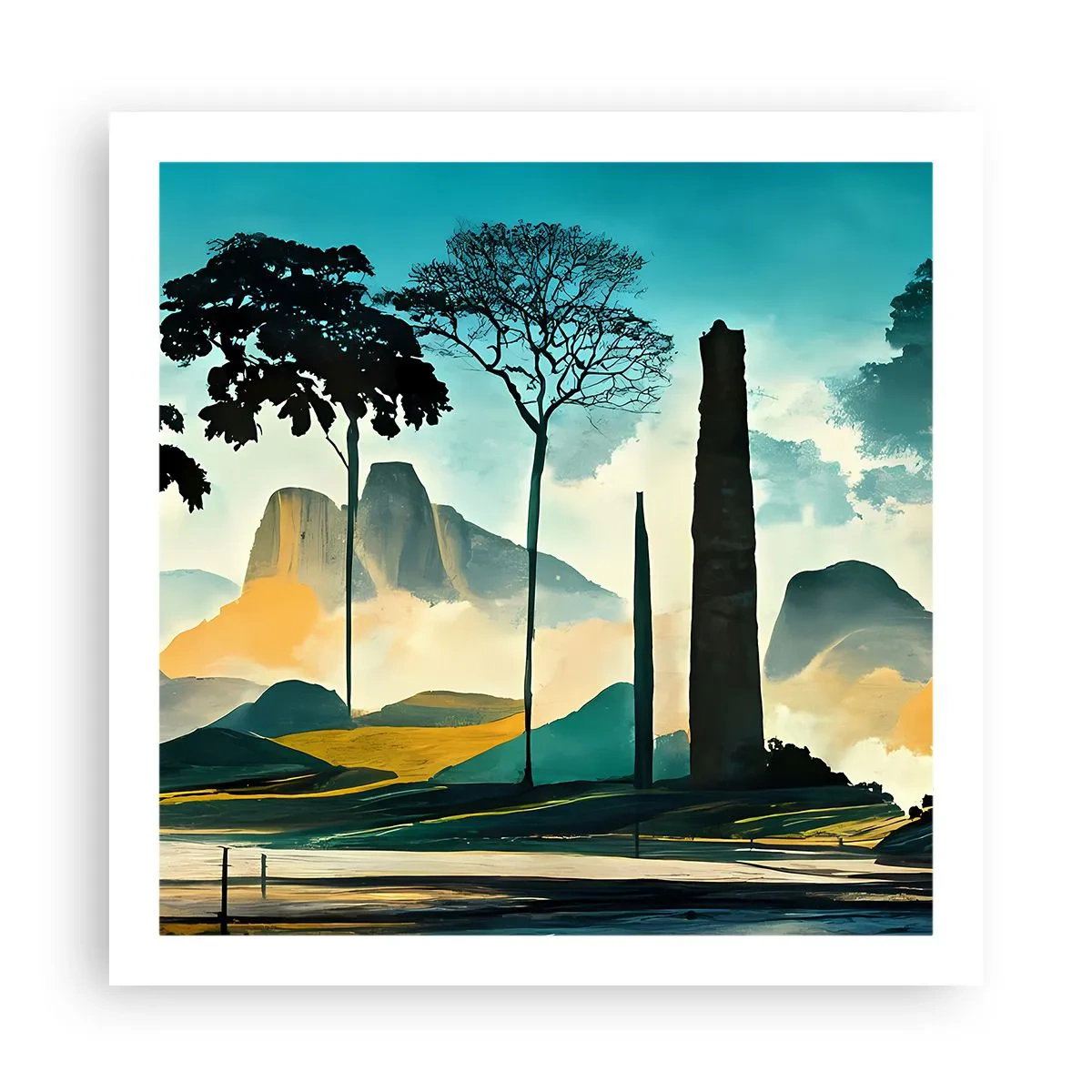 Poster - Immer höher und höher - 60x60 cm