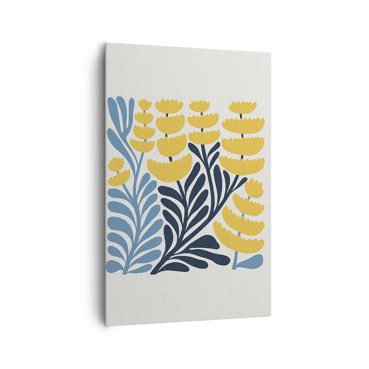 Bild auf Leinwand - Leinwandbild - Sonniges Blumenbeet - 80x120 cm