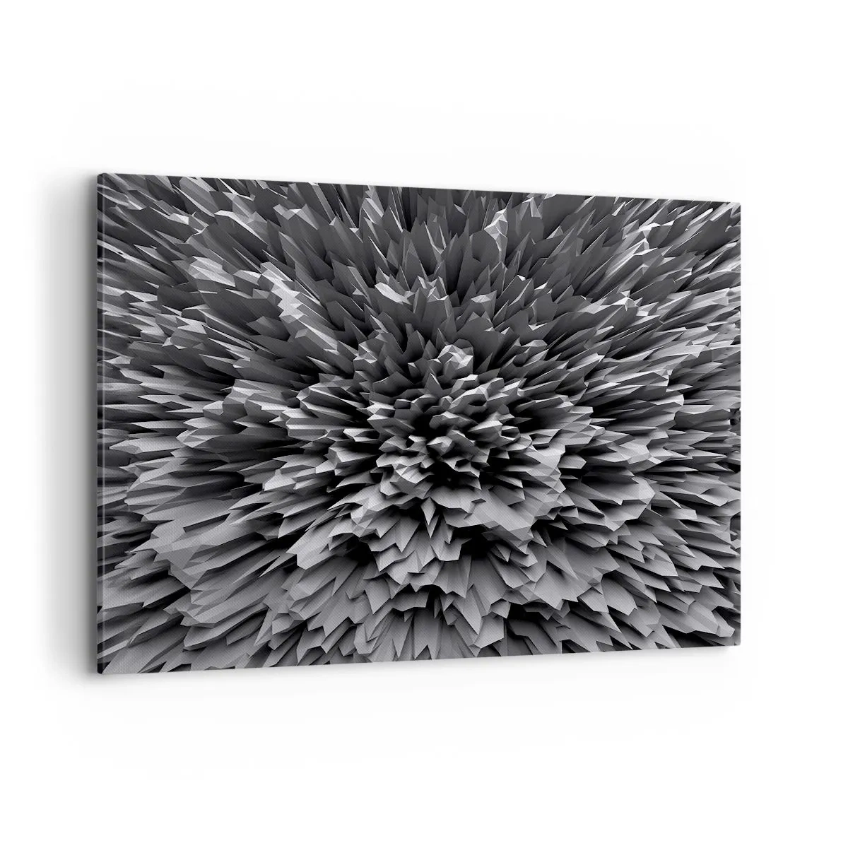 Bild auf Leinwand - Leinwandbild - Abstrakte Struktur in Grautönen - 100x70cm - Härter kann es nicht werden - Moderne Wanddekoration für Wohnzimmer und Schlafzimmer ARTTOR