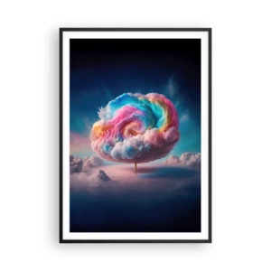 Poster in einem schwarzem Rahmen - Traum von einem Vergnügungspark - 70x100 cm