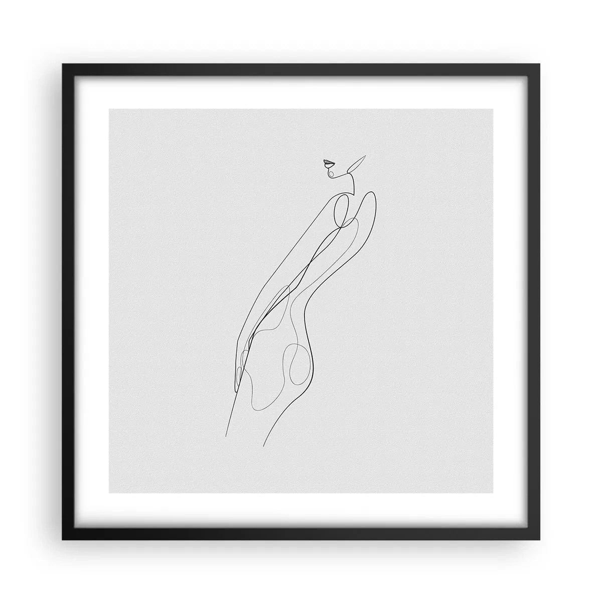 Poster in einem schwarzem Rahmen - Bloß ein Versprechen - 50x50 cm