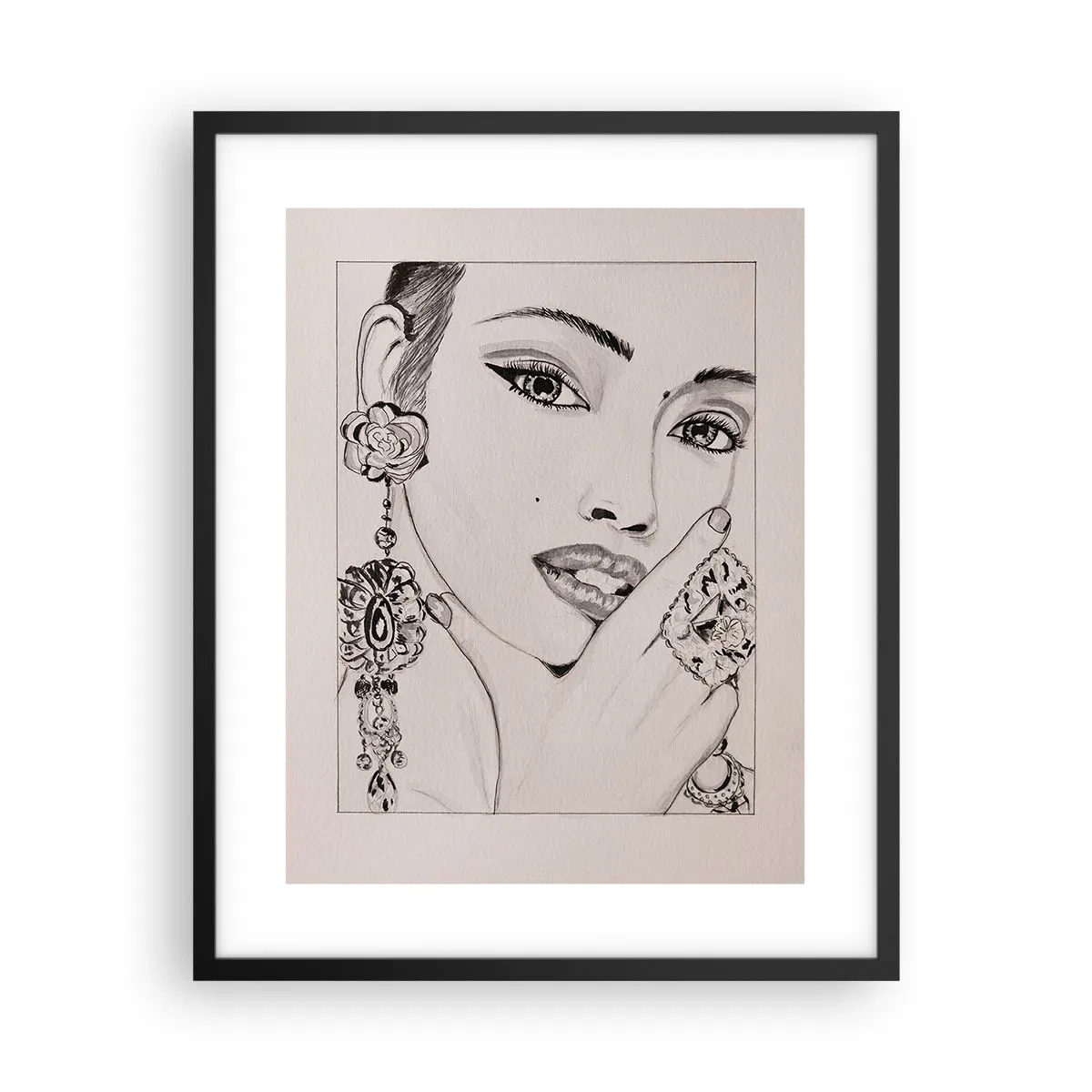 Poster in einem schwarzem Rahmen - Das schönste Juwel - 40x50 cm