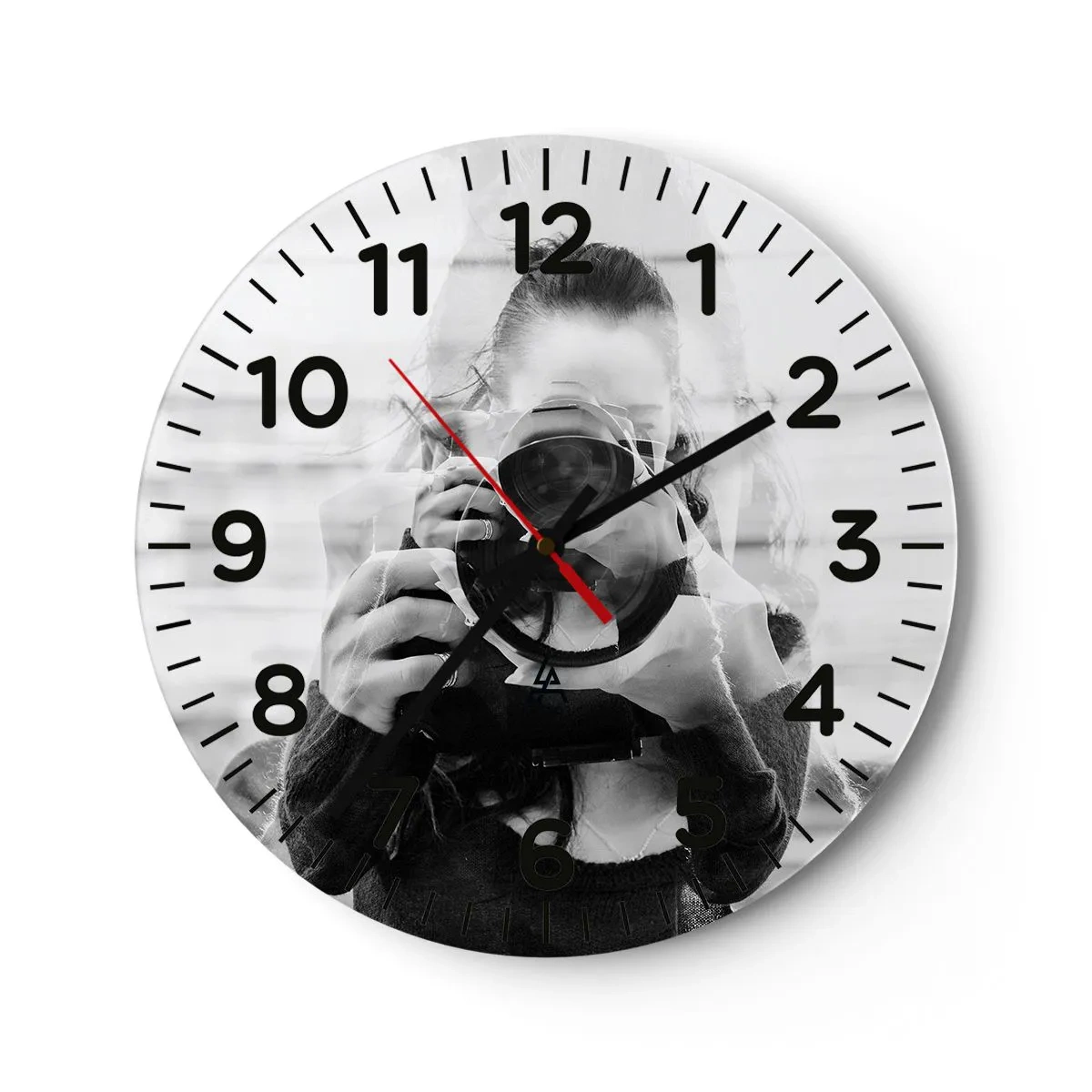 Wanduhr - Glasuhr - Schöpfer und Material - 30x30 cm