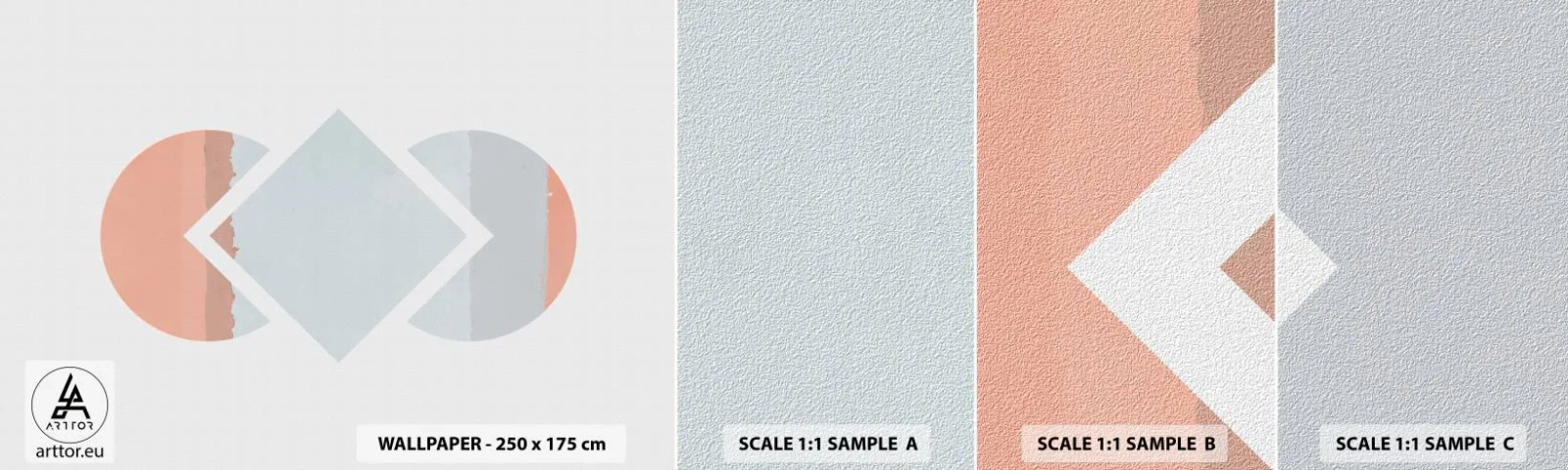 Fototapeten Muster Selbstklebend Deluxe Sticker - Die Situation ist klar - Abstraktion, Stück, Minimalismus - 100x30 cm