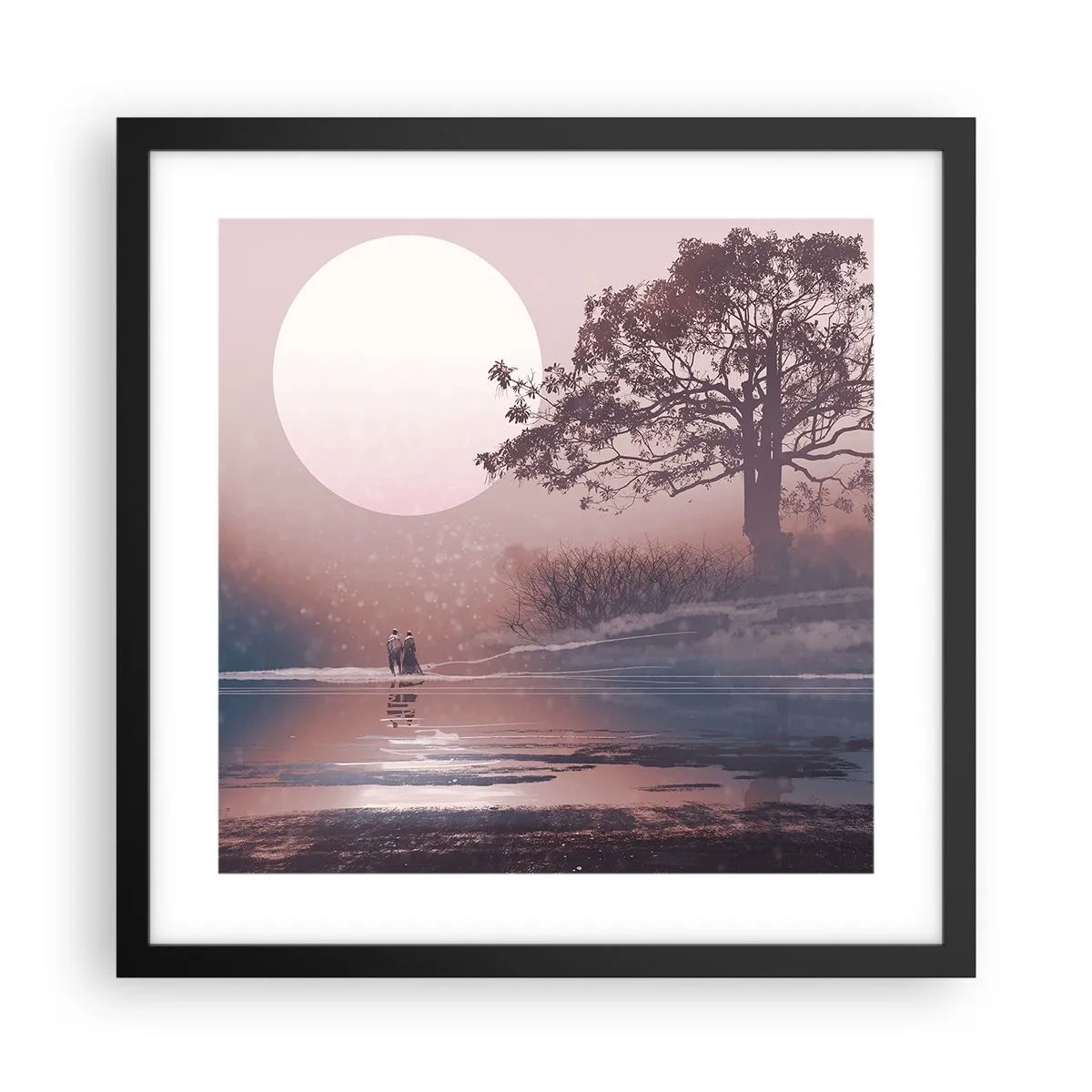 Poster in einem schwarzem Rahmen - Wunder der Nacht - 40x40 cm