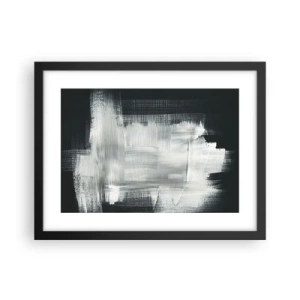 Poster in einem schwarzem Rahmen - Vertikal und horizontal gewebt - 40x30 cm