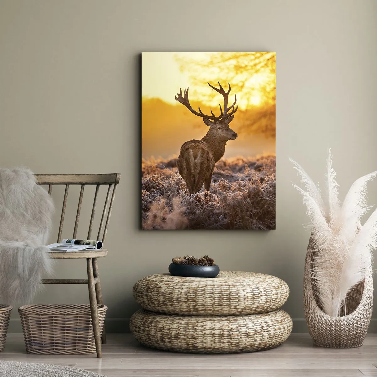 Bild auf Leinwand - Leinwandbild - König des Herbstwaldes - 55x100 cm