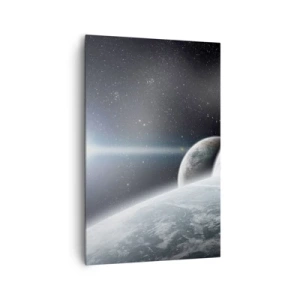 Bild auf Leinwand - Leinwandbild - Planeten im Weltraum vor dem Hintergrund von Sternen und Galaxien - 80x120cm - Kosmische Musik der Sphären - Moderne Wanddekoration für Wohnzimmer und Schlafzimmer ARTTOR